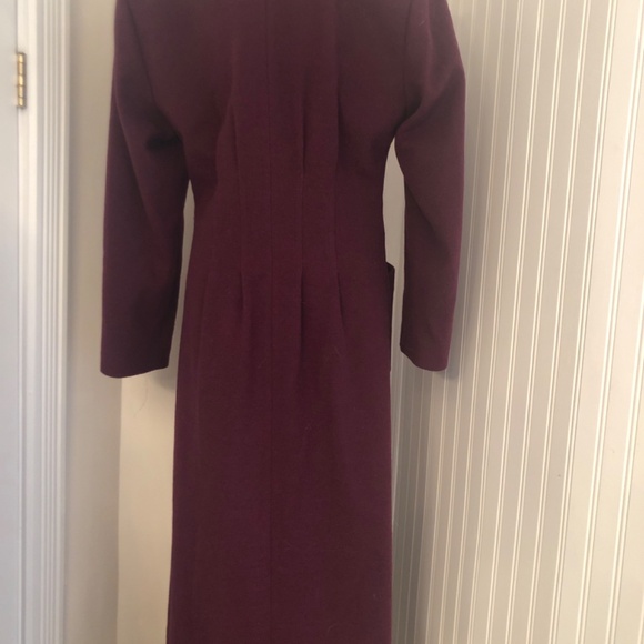 Vintage Wool Blend Long Business Casual Coat - Picture 3 of 6